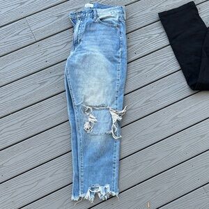 KanCan Light Blue Distressed Ankle Jeans